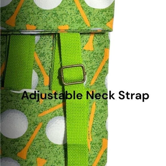 Barbecue Apron Golf Theme Adjustable Cotton Green Unisex Adult Men One Size NEW - Picture 6 of 16